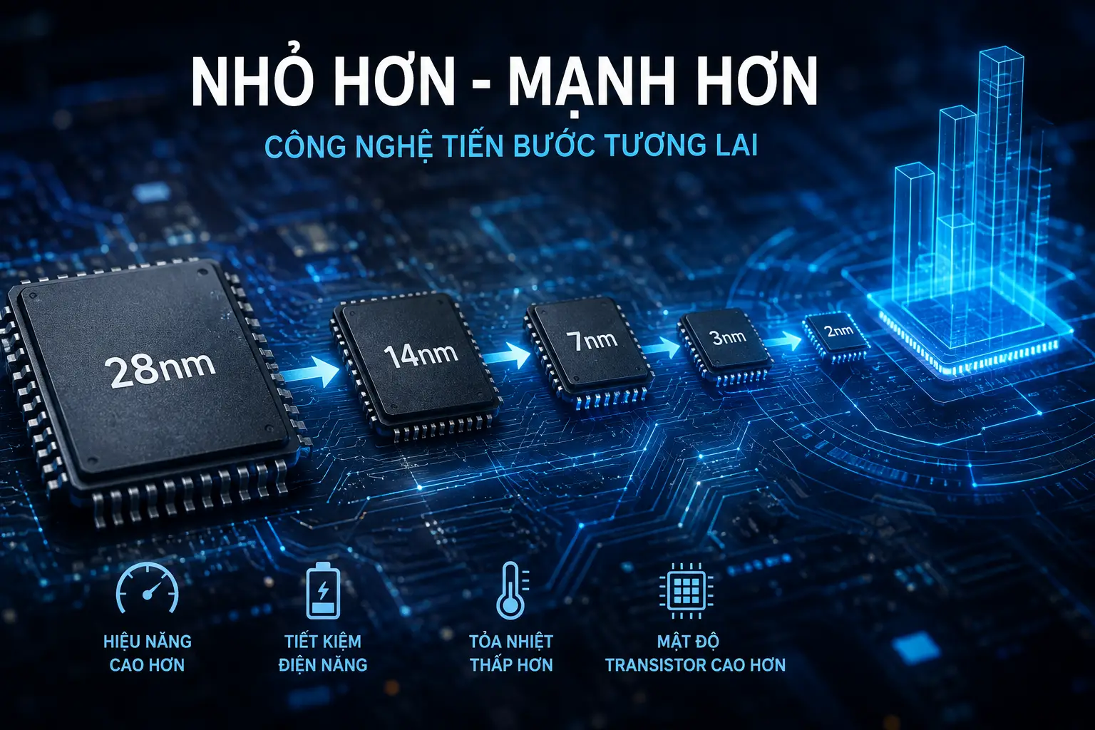 Tại Sao Chip Ngày Càng Nhỏ Nhưng Mạnh Hơn? Giải Thích Đơn Giản Về Công Nghệ Bán Dẫn